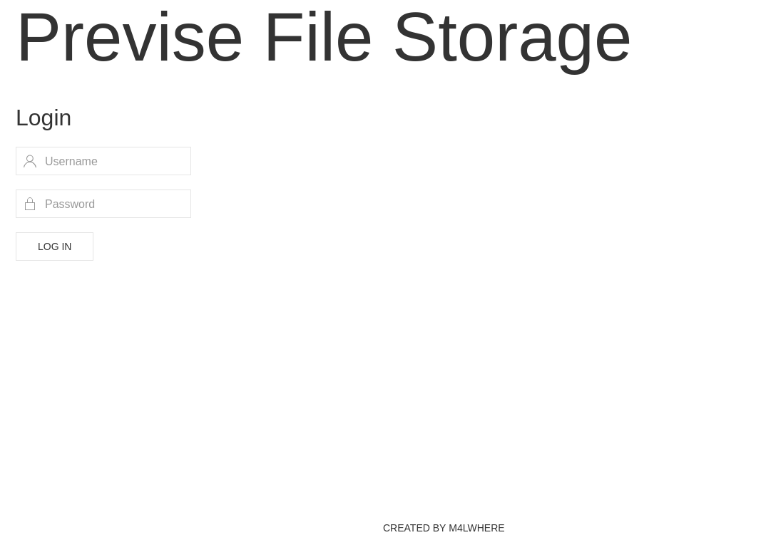 Previse Login Screen